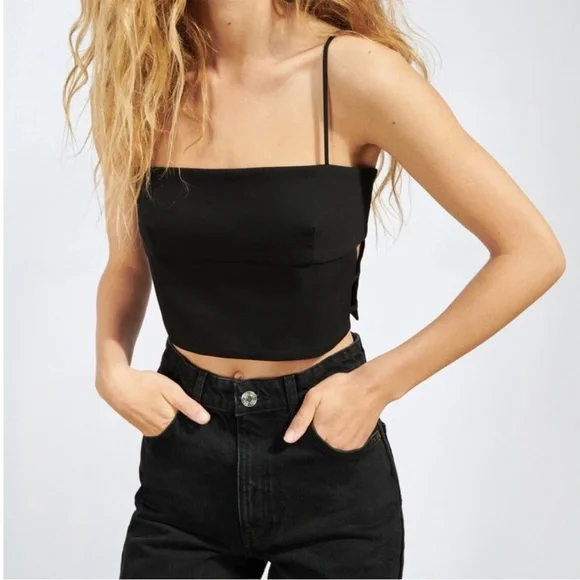 Zara Cut Out Crop Top - Picture 2 of 8